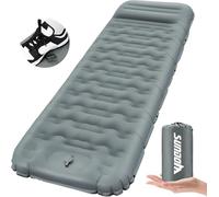 FTSMTK Matelas Camping Autogonflant de 12 cm D'épaisseur Matelas Gonflable Camping Compact Ultraléger avec Pompe à Pied et Oreiller Tapis de Couchage Imperméable pour Randonnée, Voyage, Sac à Dos