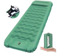 FTSMTK Matelas Camping Autogonflant de 12 cm D'épaisseur Matelas Gonflable Camping Compact Ultraléger avec Pompe à Pied et Oreiller Tapis de Couchage Imperméable pour Randonnée, Voyage, Sac à Dos