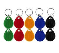 FTSTech Proximity 125KHz RFID EM-ID Card Keyfob pour Le Contrôle d'Accès de Porte en Lecture Seule Mix Couleur 10 Pack