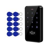 FTSTech Système de Contrôle d'Accès de Porte Étanche DC12V IP68 RFID,3000 Utilisateurs+10 Keyfo Bleu (IC 13.56MHz)