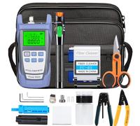 FTTH Kit Outils Fibre Optique avec Cliveuse FC-6S, Localisateur Visuel de Défauts 30mW 30KM, CFS-3 Pince à Dénuder, Ciseaux Kevlar et Photomètre