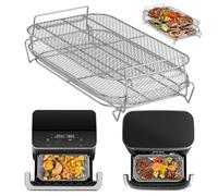 FTUREERA Accessoires pour friteuse à air chaud Compatible avec Ninja AF500EU, Grille pour friteuse à air chaud à 2 étages pour COSORI Dual Blaze Twinfry 10 L, Plateau de cuisson pour friteuse à air