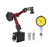 FTVOGUE 0~0,8 mm Flexible Forte Magnétique, Outil de Mesure Indicateurs à Cadran Support de Jauge Support de Base + Jauge d'Indicateur de Test à Cadran à Levier pour Mesure de