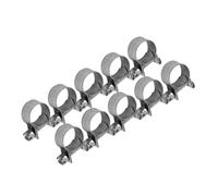 FTVOGUE 10 Pièces en Acier Inoxydable Collier de Serrage Pince 304 en Acier Inoxydable pour Tuyau D'air Tuyau D'eau Conduite de Carburant en Silicone (13-15 mm)