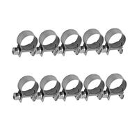 FTVOGUE 10 Pièces en Acier Inoxydable Collier de Serrage Pince 304 en Acier Inoxydable pour Tuyau D'air Tuyau D'eau Conduite de Carburant en Silicone (14-16 mm)