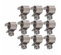 FTVOGUE 10 Pièces en Acier Inoxydable Collier de Serrage Pince 304 en Acier Inoxydable pour Tuyau D'air Tuyau D'eau Conduite de Carburant en Silicone (6-8mm)