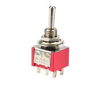 FTVOGUE 10 Pièces Interrupteur à Bascule Marche/arrêt, DPDT 6 Broches 3 Positions Momentanées, avec Matériau Durable et Taille Compacte, pour le Contrôle Industriel des Appareils