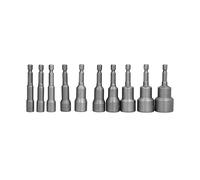 FTVOGUE 10 Pièces Jeu de Embouts de Tournevis pour Douilles Magnétiques, | Embouts à douille à entraînement hexagonal, tige de 1/4 pouces, acier traité thermiquement, réparation automobile, travail