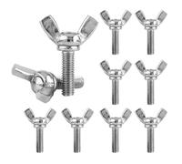 FTVOGUE 10 Pièces Vis à Boulon à Oreilles, Filetage M5 Longueur de Boulon de 20 Mm Vis à Oreilles en Acier Inoxydable 304 Fixation de Machine pour équipement de Communication