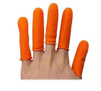 FTVOGUE 100pcs Latex Rubber les Moteurs à Doigts Protégeurs de Doigts Latex pour la Protection contre L' (ORANGE)