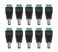 FTVOGUE 10Pcs Fiche mâle d'alimentation DC Adaptateur de Terminal Jack pour caméra CCTV 5.5 * 2.1mm