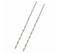 FTVOGUE 2 Pièces Foret Hélicoïdal Extra Long 200 Mm en Acier Rapide à Tige Droite Foret Hélicoïdal 4 Mm avec Cannelures Fraisées pour un Retrait Rapide du Matériau