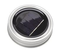 FTVOGUE 20 LED Extérieur Solaire Mason Jar Lumière Couvercle étanche sans Flamme Solaire Fée Chaîne Couvercles pour Bocaux Normaux 6,6 Pieds