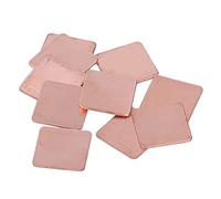 FTVOGUE 20 Pièces Cale de Dissipateur Thermique en Cuivre Rouge Carte Graphique D'ordinateur Portable Feuille de Dissipateur de Chaleur CPU GPU Cale de Cuivre pour la Dissipation (1,0 mm)