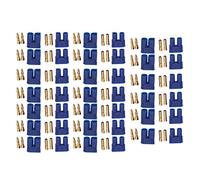 FTVOGUE 20 Sets EC2 Connecteurs à Fiches, Adaptateur Banane 2.0mm Doré | Accessoires d\'avion RC à batterie Lipo, fabrication CNC de haute précision, résistant aux Cycles d\'accouplement répétés
