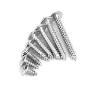 FTVOGUE 200Pcs Vis Autotaraudeuses en Acier Inoxydable, Tête Plate, Entraînement Croisé, Taille M4 x 8/10/12/16/20/25/30/35mm