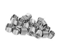 FTVOGUE 20Pcs Manchon de Réparation de Filetage Douille Insert de Vis Insert de Filetage de Fil M12 X 1,5 Manchon Fileté en Acier Inoxydable pour Machines Hydrauliques Pièces Auto (1.5D)