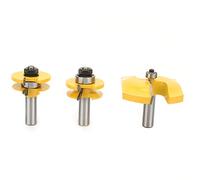 FTVOGUE 3pcs 1/2 Pouce de Tige de Tige Ogee Panneau surélevé et Pneus de Routeur de Rail Ogee, adapté au Bois Massif, en Bois Dur, Carton de Particules, MDF, contreplaqué, Grade Professionnel,