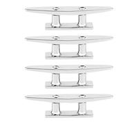 FTVOGUE 4pcs 100mm / 3.9 Pouces Taquets d'amarrage en Acier Inoxydable pour Plateforme de Quai Matériel Marin Accessoires de Bateau