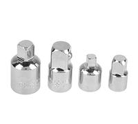 FTVOGUE 4Pcs Socket Adaptateur Réducteur Ensemble 1/4 "3/8" 1/2 "Chrome Vanadium Acier À Cliquet Prise Extension Kit de Conversion (SILVER)
