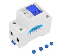 FTVOGUE 5-32A Compteur d'énergie à Rail DIN, Wattmètre monophasé à rétroéclairage LCD, Compteur KWh électronique