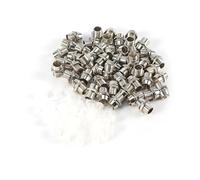 FTVOGUE 50 Pièces Supports de LED Argentés de 5mm, Support de Lampe en Aluminium galvanisé pour Affichage sur Panneau, Expériences électroniques, Taille de Trou de Montage de Filetage 0.3 Pouces