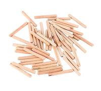 FTVOGUE 50pcs Chevilles goupilles en bois rondes pour Goujons en Bouleau pour Assembler des Meubles Tiroir Travaux de Menuiserie(M6*50)