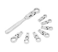 FTVOGUE 8pcs Interchangeable Clattet Clorde Set Vanadium Steel Box Wrench Headset avec Spécifications Gravées pour L'automobile Industriel