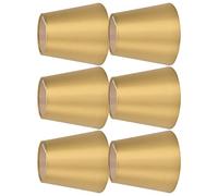 FTVOGUE Abat-jour E14, Matériau en Tissu, Design élégant, Parfait pour une Utilisation sur Table et au Plafond dans les Chambres et les Salons (Or PX153)