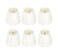FTVOGUE Abat-jour, Housse de Lustre en Tissu avec Tissu en Soie pour Chambre à Coucher, Installation Facile pour les Ampoules A B C F P, Ensemble élégant de 6 Pièces