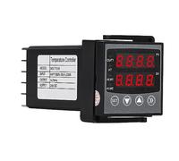 FTVOGUE ABS Smart Pid Thermostat Digital Affichage Température de Température pour DC24V, Fenêtre à Double Affichage et 32 étapes Programmables, Idéal pour L'emballage et la Métallurgie