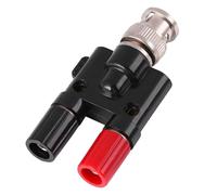 FTVOGUE Adaptateur BNC vers Fiche Banane, Adaptateur BNC vers 4 Mm avec Impédance 50 Ω, Courant 500 V 3 A pour Fils de Test d'oscilloscope, Connexion de Signal