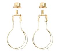 FTVOGUE Adaptateur de Pince d'ampoule, Support d'abat-jour en Fil Métallique, Conception à Clipser pour Lampes de Table et de Sol, Solutions 'éclairage de Bricolage (GOLD)