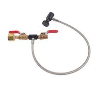 FTVOGUE Adaptateur de Recharge de Cylindre de CO2 CGA320, Matériau de qualité Supérieure avec 2 Vannes D'arrêt pour Réservoirs de CO2 avec Connecteur CGA320 (24 pouces de longueur sans manomètre)