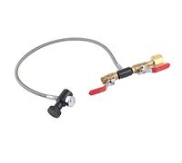 FTVOGUE Adaptateur de Recharge de Cylindre de CO2 CGA320, Matériau de qualité Supérieure avec 2 Vannes D'arrêt pour Réservoirs de CO2 avec Connecteur CGA320 (24 pouces de longueur avec manomètre)