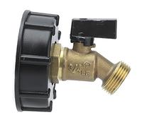 FTVOGUE Adaptateur de Réservoir Tote IBC Pratique à L'aide d'un Robinet en Laiton pour Les Conteneurs IBC Britanniques et Européens