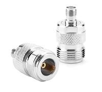 FTVOGUE Adaptateur de Type N vers SMA 2 Pièces Adaptateur RF en Cuivre plaqué Or Connecteur Coaxial 50 Ohm 0 à 6 GHz pour équipement de Test RF Câble d'antenne Configuration Radio