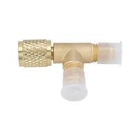 FTVOGUE Adaptateur en T SAE 1/4 Scellé pour Coupleur Rapide avec Bobine Intégrée Tuyau Fluoré Compatible R22 R12 R134