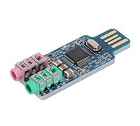 FTVOGUE Adaptateur USB de Carte Son Externe, Lecteur Audio CM108 pour écouteurs et Haut-parleurs, Conception Plug and Play pour PC et Ordinateurs Portables