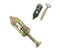 FTVOGUE Ancrages Auto-perceurs, Ancrages pour Cloisons Sèches en Acier au Carbone avec Vis, plaqué Zinc Jaune pour Mur de Plaques de Plâtre jusqu'à 66 Lb (3)