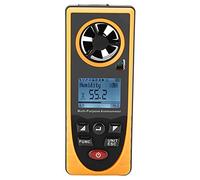 FTVOGUE Anémomètre Numérique, Compteur de Vitesse du Vent LCD avec Lectures de Température, d'humidité et de Pression, 0,7 à 30,0 M/s, Outil de Mesure Portable pour CVC, Randonnée en Plein Air,