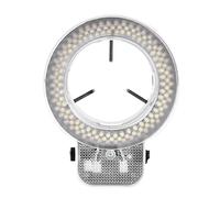 FTVOGUE Anneau Lumineux pour Microscope à 144 LED, luminosité Réglable de 0 à 100%, éclairage sans Ombre avec Un Diamètre Intérieur de 61 Mm, pour Microscopes Stéréo et éclairage (Prise UE 220V)