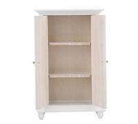 FTVOGUE Armoire de Maison de Poupée, Meuble de Placard en Bois, Modèle Miniature 1:12 avec Porte Qui s'ouvre, 9,5 X 4 X 15,4 Cm, Accessoire de Chambre à Coucher pour Présentation et Décoration de