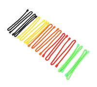 FTVOGUE Attaches de Câble en Silicone, 10 Pièces Organisateur de Cordon Réutilisable Flexible de 18 Pouces avec Un Diamètre de 5 Mm pour Câbles d'extension de Cordons d'appareils Utilisation