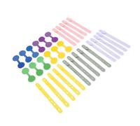 FTVOGUE Attaches de Câble en Silicone, Ensemble de Gestion des Fils Réutilisables avec étiquettes, 20 Attaches 12 étiquettes, Parfait pour l'organisation des Voyages électroniques au Bureau à