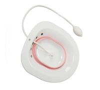 FTVOGUE Baignoire de Siège Pliable avec Tuyau de Chasse D'eau pour Soulager les Hémorroïdes, Soins Post-partum, Siège de Toilette, Bassin de Hanche Pliable pour Trempage du Périnée des (PINK)