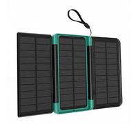 FTVOGUE Banque D'énergie Solaire 10000mAh, Haute capacité PD, Charge Rapide pour Camping en Plein Air, Noir et Vert