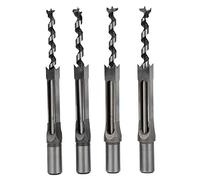 FTVOGUE Bits de Forage à Trous Carrés de Travail du Bois Roulant en Acier Ensemble de Trous Carrés de Forage de Trous carré 4pcs 12,7 16 Mm