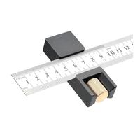 FTVOGUE Bloc de Positionnement de Règle en Acier, Localisateur D'arrêt Réglable pour le Traitement des Métaux du Travail du Bois, avec Matériau en Alliage D'aluminium pour un