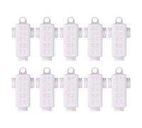 FTVOGUE Bloc Répartiteur de Type T, 10 Pièces, Connecteur d'alimentation Industriel ABS, Boîte de Jonction en Ligne à 3 Voies pour Câblage de 0,5 à 6mm, Projets électriques 400V 60A, Atelier de